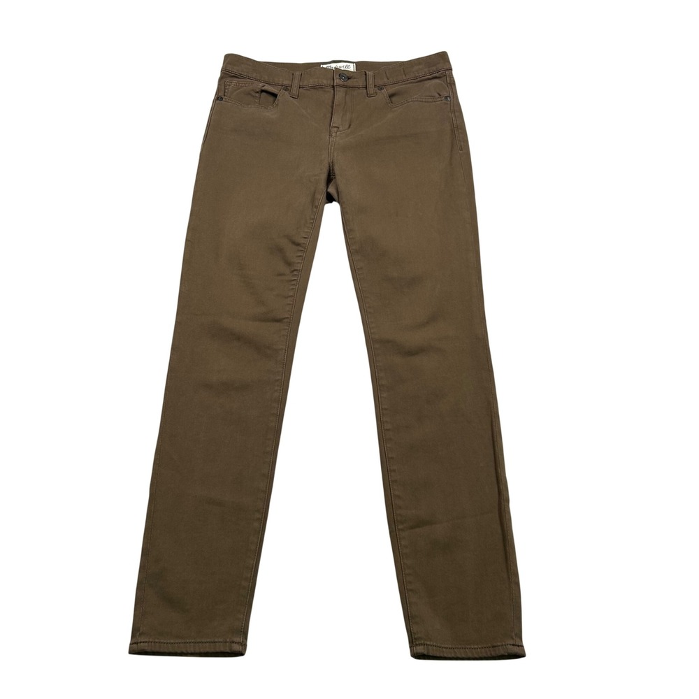 Madewell‎ Skinny Skinny Pants Brown Olive Mid Rise Stretch 29